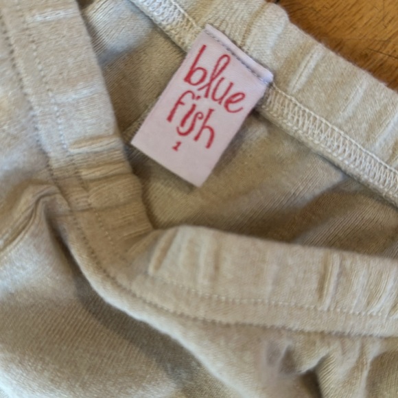 BLUE FISH Natural Cotton Knit Palazzo Pants sz 1 - Picture 2 of 3